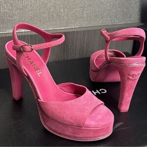 Chanel Fuchsia Pink Sandals